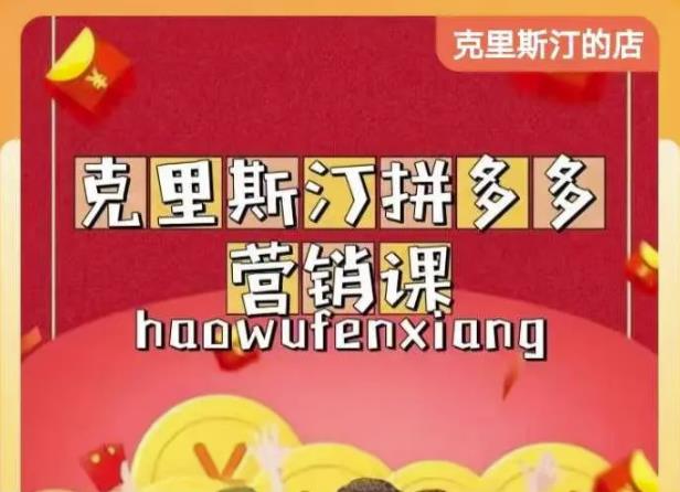 克里斯汀拼多多运营课，适合小白初涉平台，低成本入门-薪火元源库