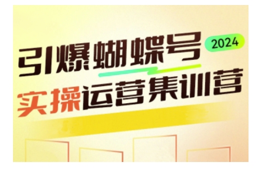 引爆蝴蝶号实操运营，助力你深度掌握蝴蝶号运营，实现高效实操，开启流量变现之路-第一资源库