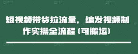 短视频带货拉流量，编发视频制作实操全流程(可搬运)-第一资源库
