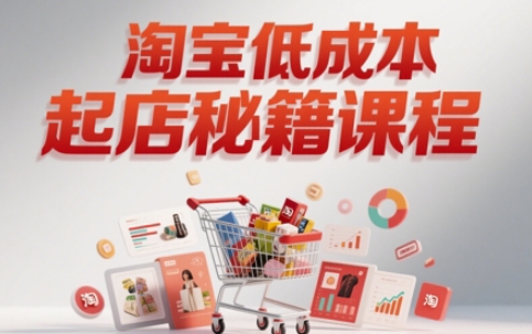 淘宝低成本起店系统课，助你快速起店，实现弯道超车-第一资源库