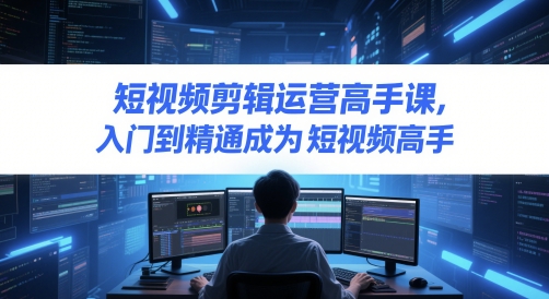 短视频剪辑运营高手课，入门到精通成为短视频高手-第一资源库