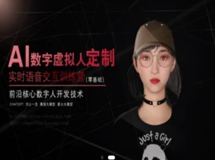 AI数字虚拟人定制，实时语音交互训练营（零基础），前沿核心数字人开发技术-第一资源库