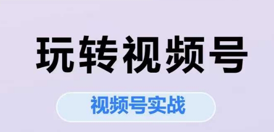 玩转视频号，视频号实战系列课-第一资源库